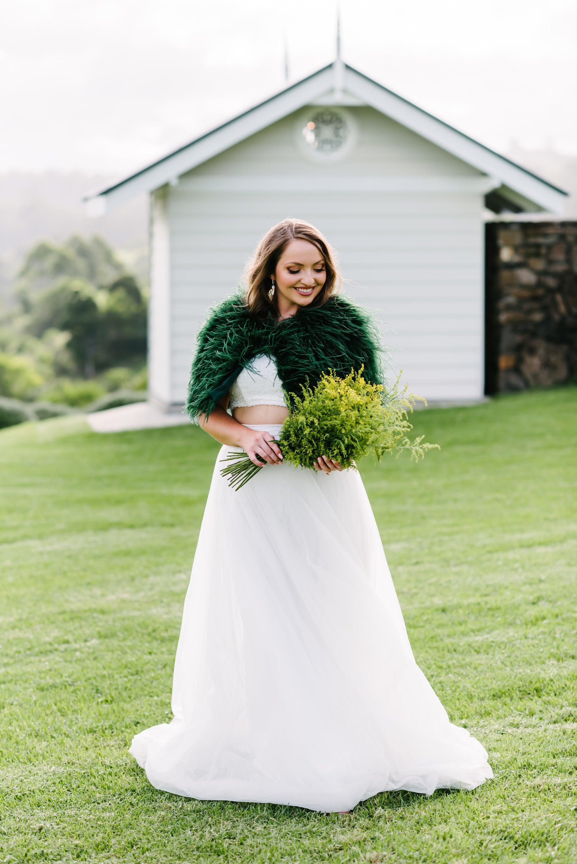 Ostrich Bolero - Forest Green