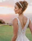 Houston Gown (Sleeveless) with Blush Underlay
