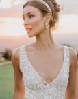 Houston Gown (Sleeveless) with Blush Underlay