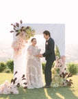 Gemma Gown - With Detachable Sleeves and Mocha Underlay