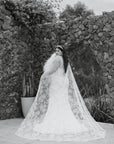Khloe Gown with Lace Cape