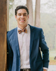Bow Tie - Navy and Orange Floral