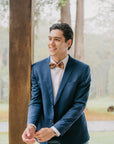 Bow Tie - Navy and Orange Floral