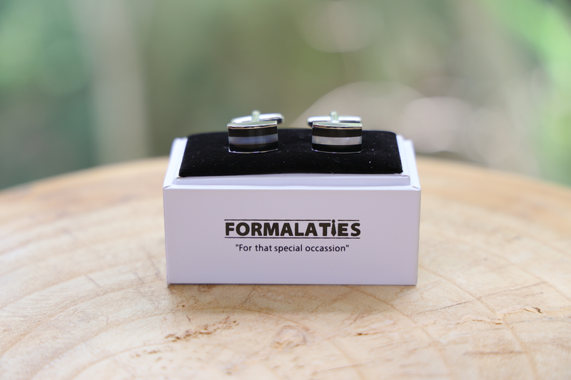 Cufflinks - Black Onyx & Mother of Pearl