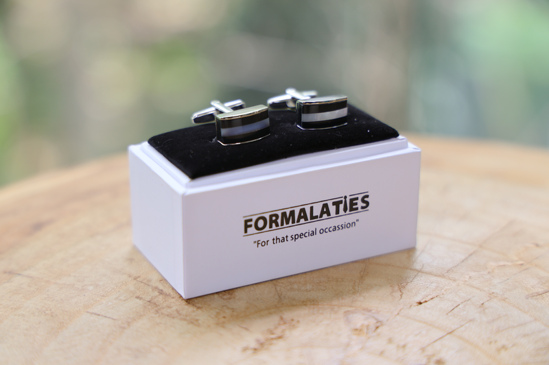 Cufflinks - Black Onyx & Mother of Pearl