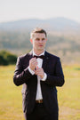 Custom Made To Order Checked Maroon Suit