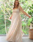 Estella Gown - Gold with Milky Lining