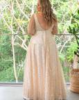 Estella Gown - Gold with Milky Lining