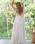 Estella Gown Silver - with Milky Lining