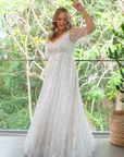 Estella Gown Silver - with Milky Lining