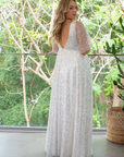 Estella Gown Silver - with Milky Lining