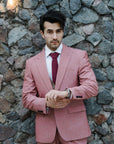 Cotton Skinny Tie - Burgundy