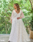 Houston Gown with Off White Underlay | Sample
