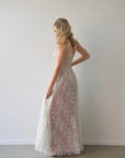Houston Gown Silver - Blush