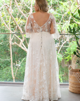 Gemma Gown with Milky Off White Underlay