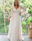 Gemma Gown with Milky Off White Underlay