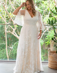 Gemma Gown - with Detachable Sleeves and Milky Lining