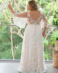 Gemma Gown - with Detachable Sleeves and Milky Lining