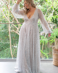 Halo Gown (Silver) - No Underlay | Sample