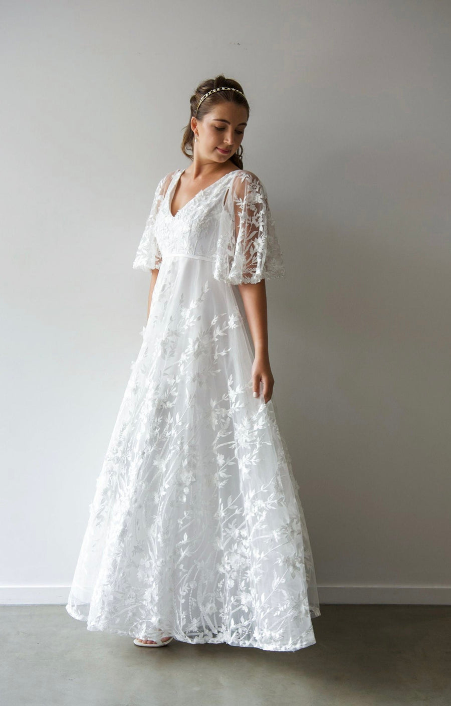 Hannah Gown with Tulle Underlay