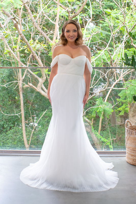 off shoulder wedding dress indian India Gown