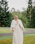 Lizzie Beth Fur Jacket - No Collar Off White