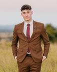 Custom Made To Order Nut Brown Suit