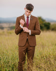 Custom Made To Order Nut Brown Suit