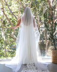 Sheer floral veil