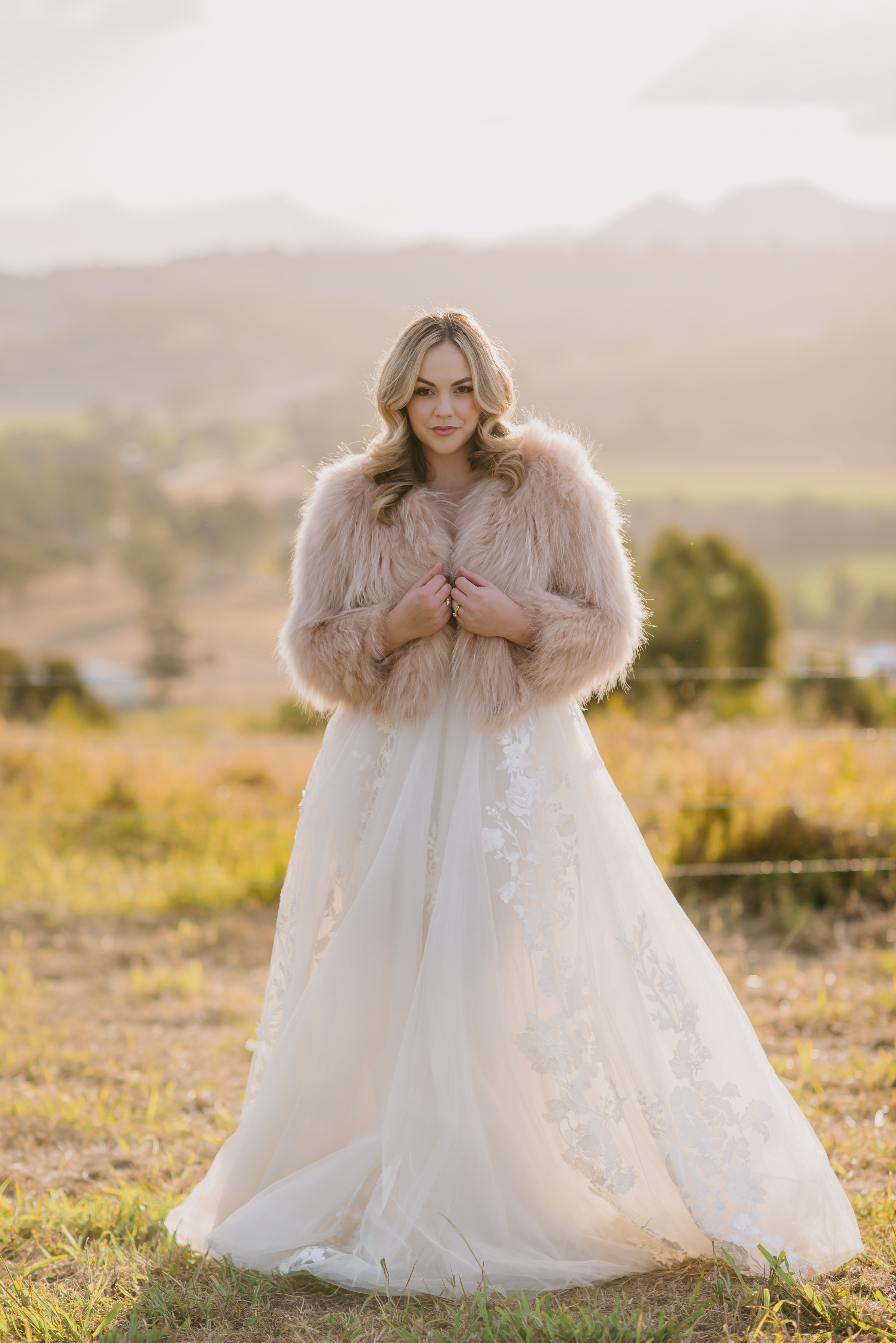 Lizzie Beth Cropped Rabbit Jacket - Blush – When Freddie met Lizzie Beth Cropped Rabbit Jacket - Blush – When Freddie met