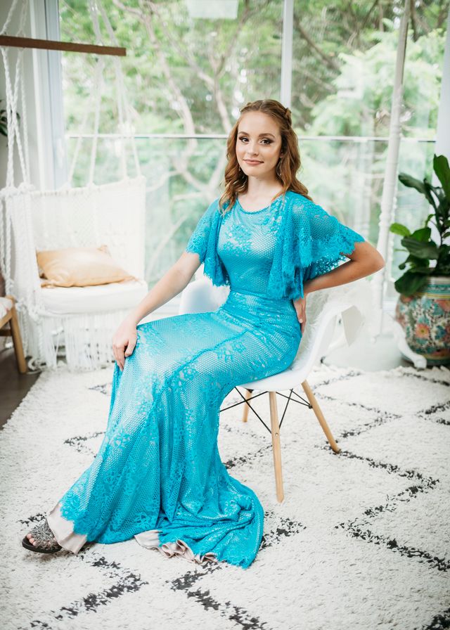 Farrah Gown- Aqua | Sale