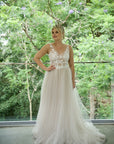 Two Piece Wedding Dress - Hepburn Skirt in Champagne