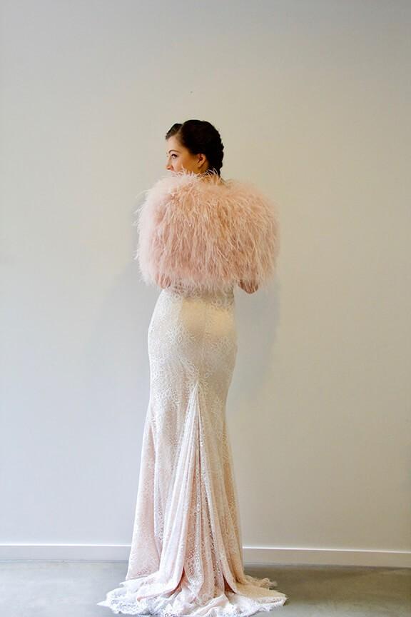 Ostrich Bolero - Blush