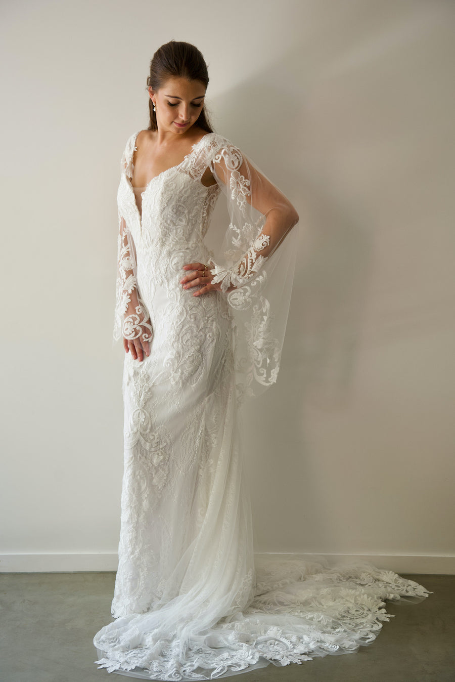 Isha Gown with removable sleeves