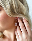 Kendra Drop Earrings - Rose Gold