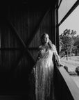 Imogen Gown - With Off the Shoulder Sleeves