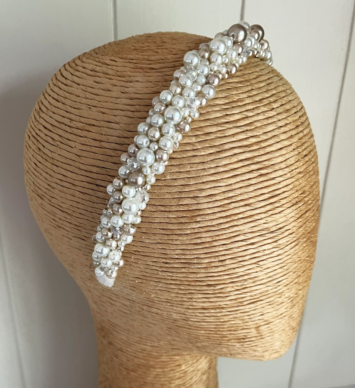 rene Pearl Headband カチューシャ Laney - Latte/Mocha Coloured Pearl Headband – When Freddie met Lilly