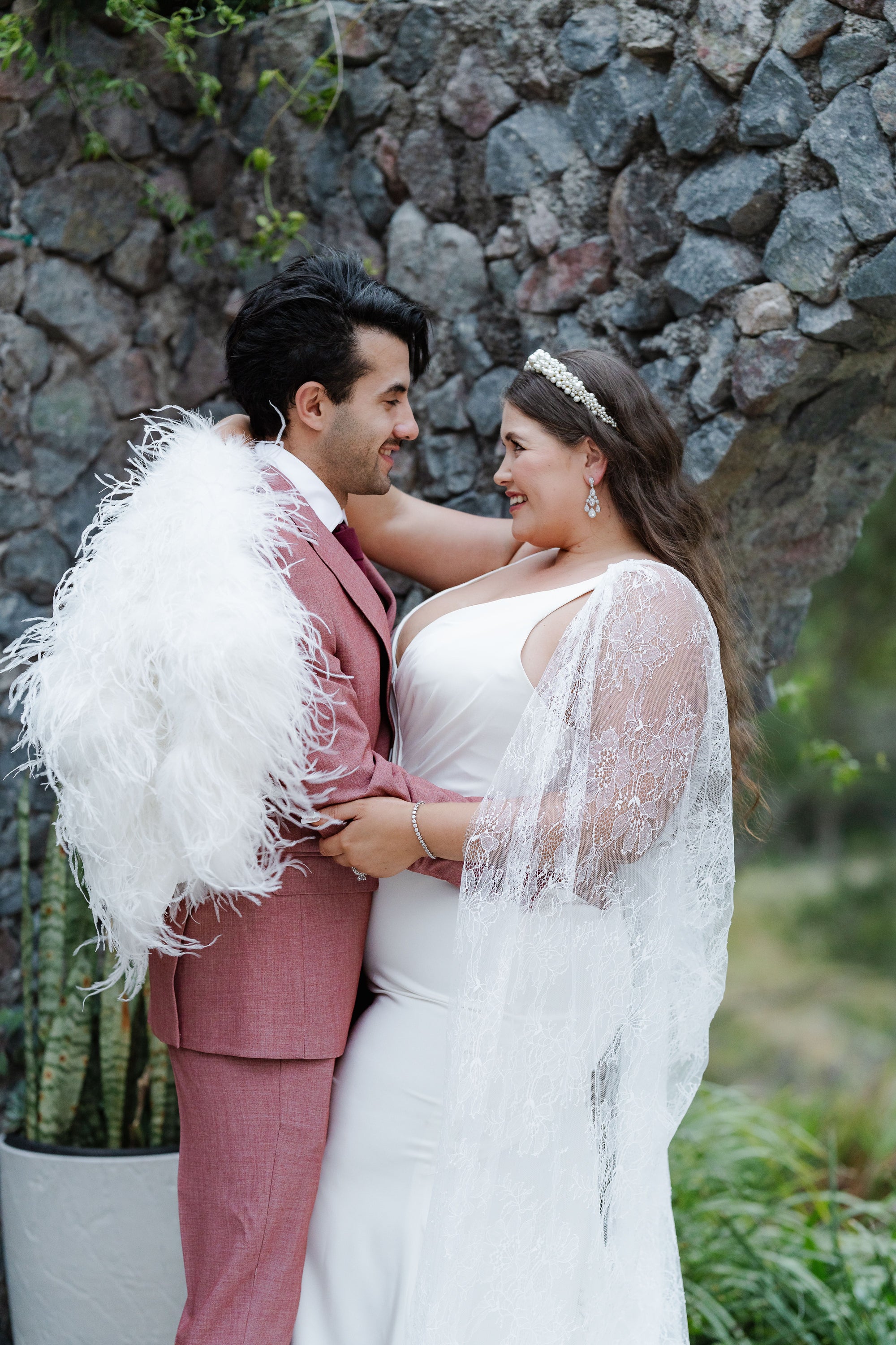 Ostrich Bolero - White