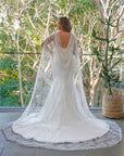 Khloe Gown with Lace Cape