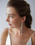 Long Pearl Art Deco Earrings