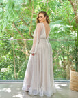 Halo Gown with Oyster Underlay