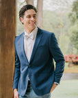 Bow Tie - Cream and Light Blue