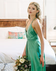 Xanadu Gown in Silk - Emerald | Sale