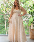 Estella Gown (Gold with Milky Underlay)