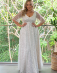 Estella Gown (Silver with Milky Underlay)