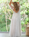 Estella Gown (Silver with Milky Underlay)