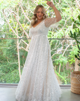 Estella Gown (Silver with Milky Underlay)