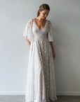 Houston Gown Off White - Light Blush