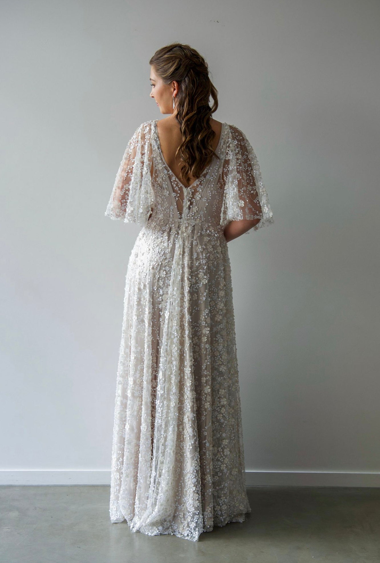 Houston Gown Off White - Light Blush