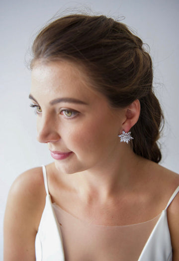 Liana Starburst Earrings - Silver